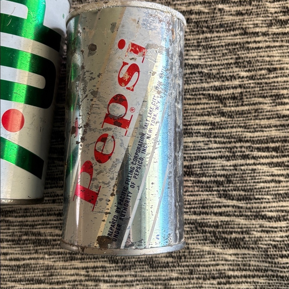 Vintage Soda Can Flat Top Steel 12oz Rusted Patina - Picture 5 of 10